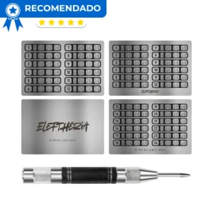 Combo Duas Cold Wallets Aço 12 e 24 Palavras + Punção Automático | Eleftheria™